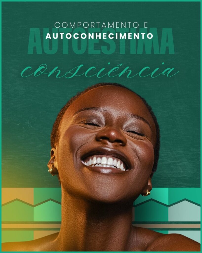 Psicóloga Online: Mulher negra sorrindo representando o fortalecimento da autoestima e o autoconhecimento